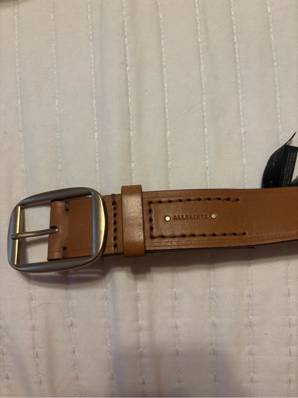 New All Saints Brown Leather Belt - Picture 5 of 7